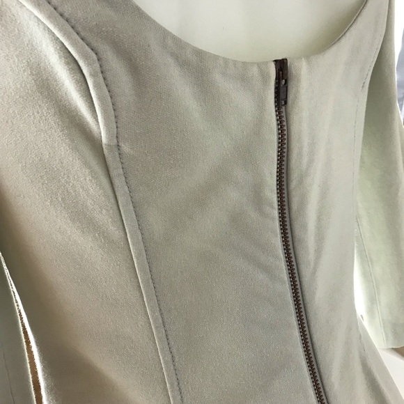 Diane Von Furstenberg Cream Zip Back Mini Dress - Picture 4 of 5